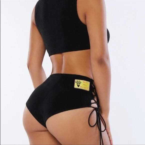 Tied Up In Terry 2pc | Black | XL - Picture 3 of 6